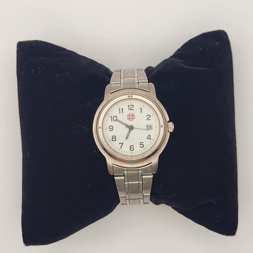 Stainless Steel Watch With New Battery.